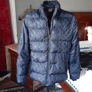 Louis Vuitton Navy Monogram Puffer Jacket